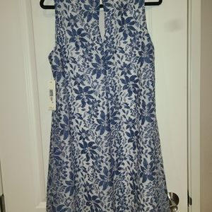 Blue floral dress